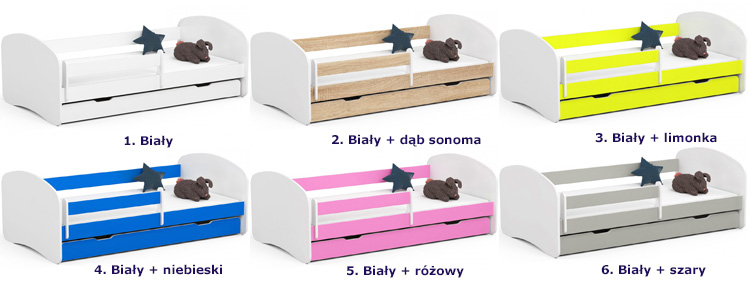 Łóżko dziecięce Ellsa 3X kolory