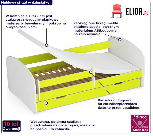 Łóżko z szufladą Ellsa 4X