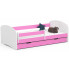 Dziewczęce łóżko z szufladą białe + różowy - Ellsa 4X 80x160