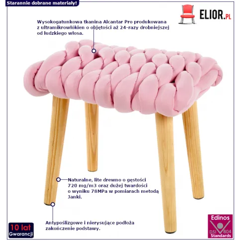 Drewniany taboret Hakon