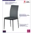 Szare krzesło Mervi 2X tapicerowane