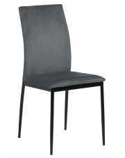 Welwetowe krzesło szare - Mervi 2X w sklepie Edinos.pl