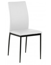 Tapicerowane krzesło białe - Mervi 3X w sklepie Edinos.pl