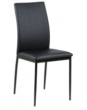 Tapicerowane krzesło czarne - Mervi 3X w sklepie Edinos.pl