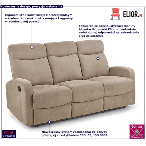 Rozkładanya trzyosobowa sofa Bover 4X