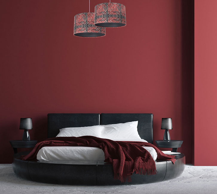 Lampa wisząca z dużym zdobionym abażurem S374-Galaxis