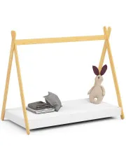 Białe łóżko dla 2-latka dziecięce namiot tipi - Lori 3X 80x160 w sklepie Edinos.pl
