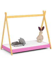 Łóżko tipi dla dziewczynki różowe - Lori 3X 80x160 w sklepie Edinos.pl
