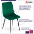 infografika zestawu aksamitnych ciemnozielonych krzeseł fernando