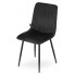 4 czarne krzesła z metalowymi nogami do salonu fernando