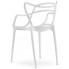 komplet 4 sztuk białych nowoczesnych krzesel do salonu