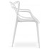 zestaw 4 nowoczesnych białych krzeseł do salonu manuel