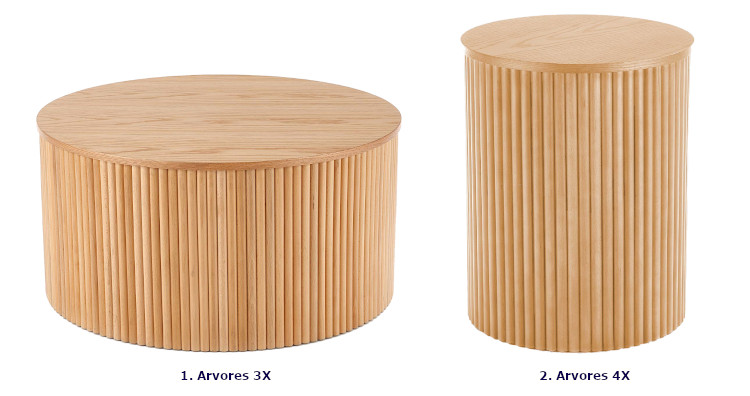 Produkt Okrągły stolik kawowy do salonu - Arvores 3X - zdjęcie numer 2