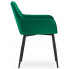 Zielone welurowe krzesło Dante