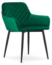Zestaw 2 zielonych krzeseł tapicerowanych - Dante w sklepie Edinos.pl