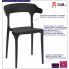 infografika zestawu czarnych krzeseł do salonu eldorado