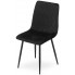 klasyczny zestaw pluszowych czarnych krzeseł do salonu saba