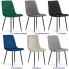 Kolory kompetu 4 welurowych krzeseł Saba