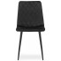 zestaw 4 sztuk czarnych  krzeseł z metalowymi nogami saba
