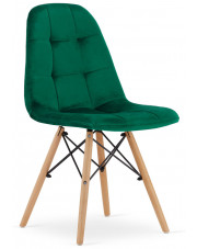 Komplet 4 zielonych krzeseł tapicerowanych - Zipro w sklepie Edinos.pl