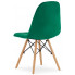Zielone welurowe krzesło tapicerowane Zipro