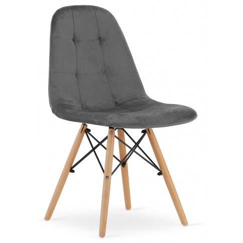 Komplet szarych nowoczesnych krzeseł Zipro