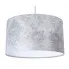 Srebrno-biała lampa wisząca z abażurem - S393-Uvas