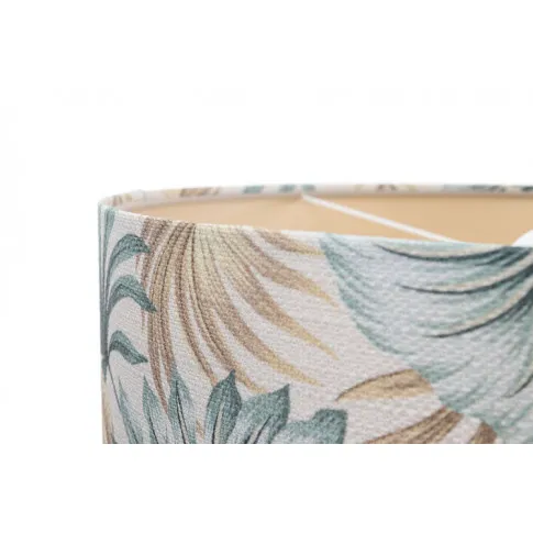 Tkaninowy abażur z nadrukiem liści w lampie S398-Magra