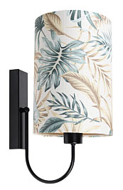 Kinkiet tuba w stylu boho z liśćmi monstery S401-Loper