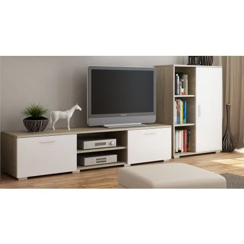 Szczegółowe zdjęcie nr 4 produktu Komplet mebli RTV Armo 6X - biały + dąb sonoma