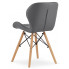Szare krzesło z ekoskóry Zeno 3S