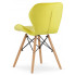 Komplet żółtych krzeseł tapicerowanych Zeno 4S