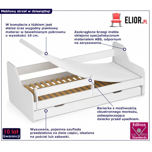 Skandynawskie łożko dziecięce Milagros 3X