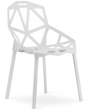 Komplet białych krzeseł ażurowych do kuchni 4 szt. - Timori w sklepie Edinos.pl