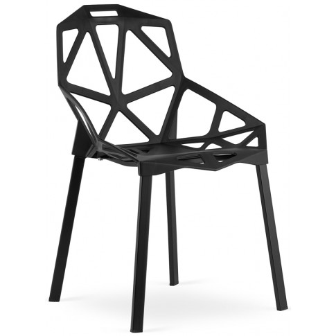 4x czarne stylowe krzesło z polipropylenu timori