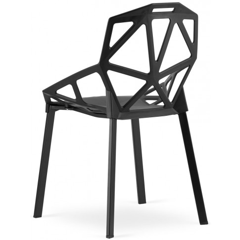 komplet 4 czarnych nowoczesnych krzeseł timori