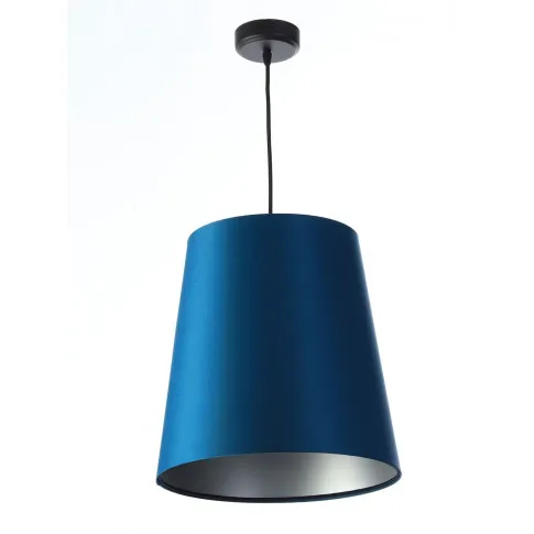 Granatowo-srebrna lampa wisząca stożek S402-Arva