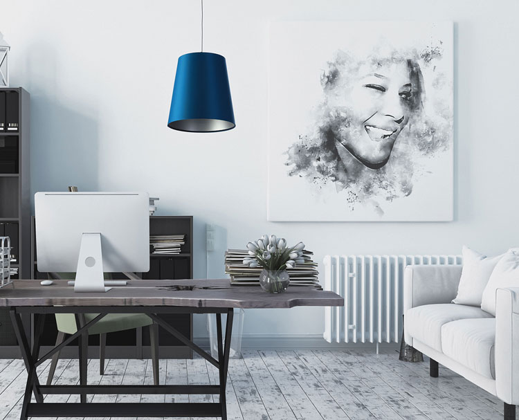 Lampa wisząca z abażurem w kształcie stożka nad stół S402-Dinos