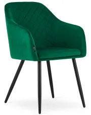 Komplet ciemnozielonych aksamitnych krzeseł 2 szt. - Glar w sklepie Edinos.pl