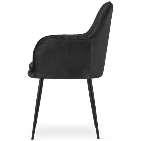2x welurowe krzeslo do nowoczesnej jadalni czarne negros