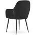 komplet czarnych welurowycj krzesel do salonu negros 2 sztuki