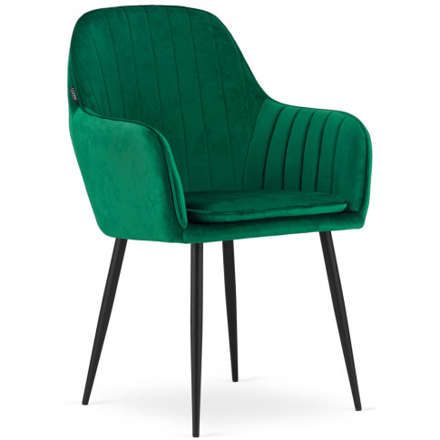 2 aksamitne krzesła do salonu w kolorze zielonym negros