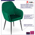 infografika zestawu 2 zielonych krzeseł do salonu negros