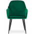 zestaw 2 sztuk welurowych krzeseł do salonu kolor zielony negros