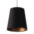 Czarna lampa wisząca z abażurem w kształcie stożka S404-Arva