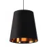 Czarna lampa wisząca nad stół z abażurem rose gold - S404-Dinos