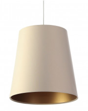 Kremowo-złota elegancka lampa wisząca glamour - S405-Arva w sklepie Edinos.pl