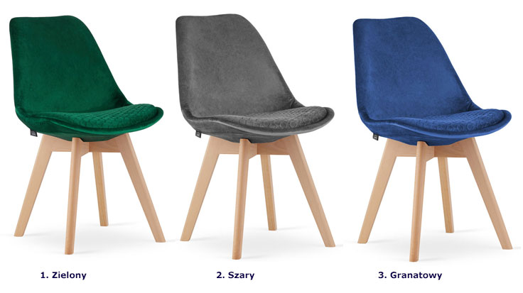 Dostępna kolorystyka krzesła tapicerowanego Erden 3S