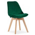 Zestaw zielonych krzeseł tapicerowanych Erden 3S