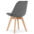 Szare tapicerowane krzesło z weluru Erden 3S